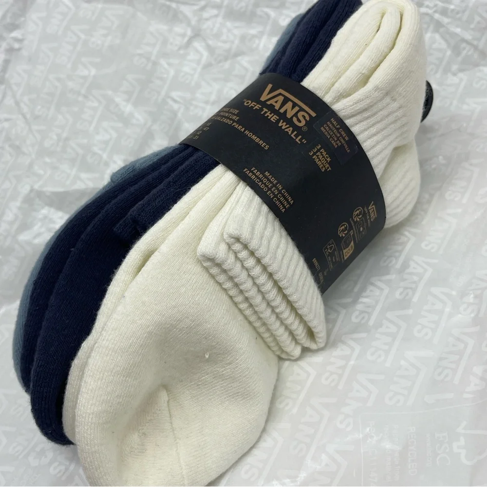 VANS. HALF CREW Socks HAUTEUR CHENLE CALCETIN DE MEDIA CAÑA 